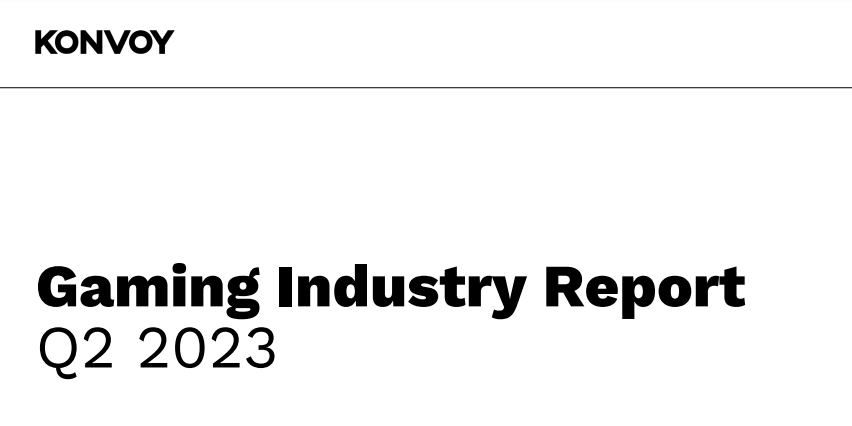 Konvoy Ventures Games Industry Report Q2 2023 venture funding games