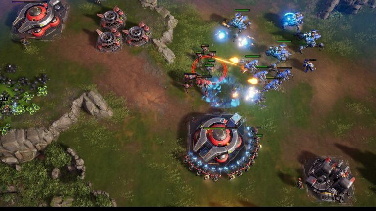 An exclusive screen of Stormgate combat.