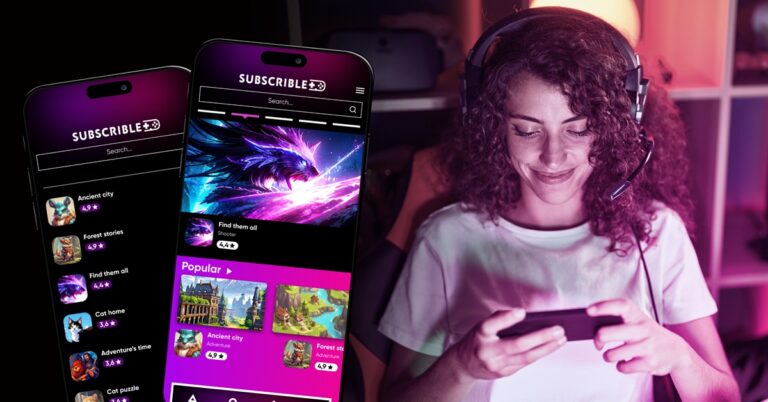 Subscrible offers ad-free mobile games.