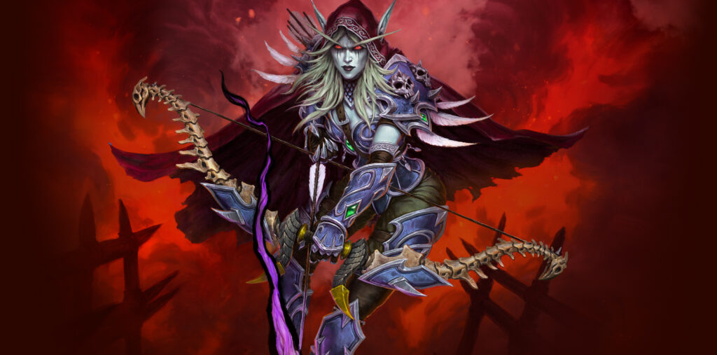 Sylvanas in Hearthstone.