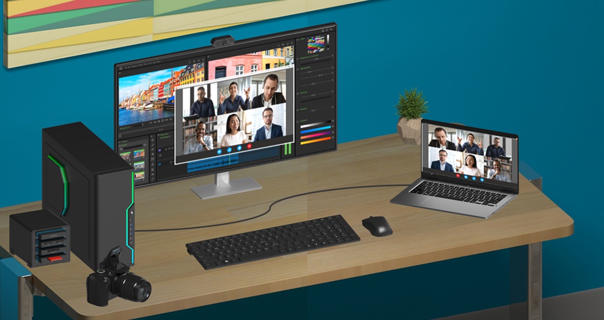 You can easily connect monitors, keyboards and PCs via Thunderbolt Share.