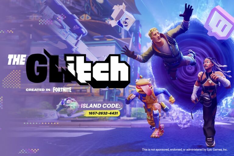The Glitch from Twitch and Look North World is a brand-friendly game world in Fortnite.