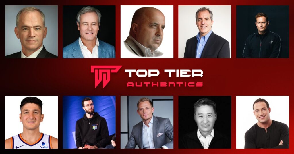 Upper row from left to right: Timothy Enneking, Patrick Dwyer, Shmuel Farhi, Mark Lieberman, and Greg Selkoe; Bottom row from left to right: Grayson Allen, Darren Glover, TTA Co-Founder Dima Azarenko, Chris Ko, and TTA Co-Founder Andrew Rosen.