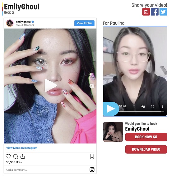 Taki lets celebrities personalize scenes for fans for a fee.