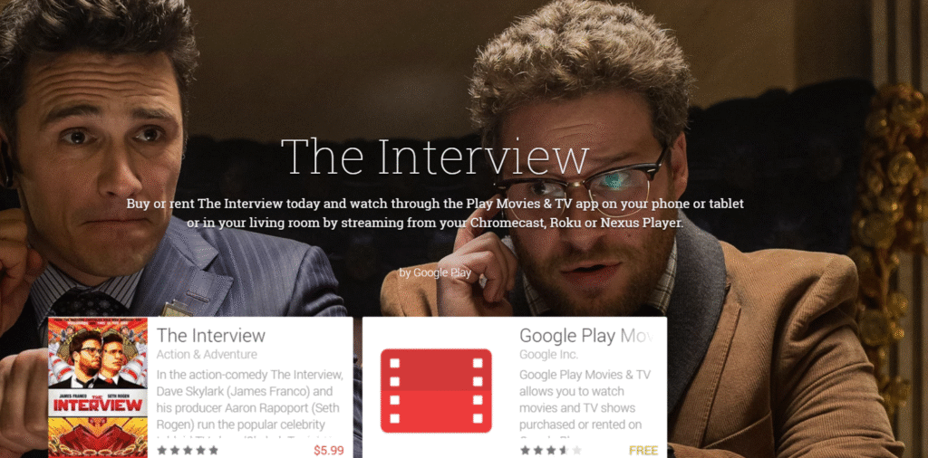 You can watch Sony Pictures’ ‘The Interview’ using Xbox Video but not PlayStation Network