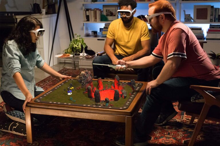 Tilt Five's augmented reality game board, which will support holographic play.