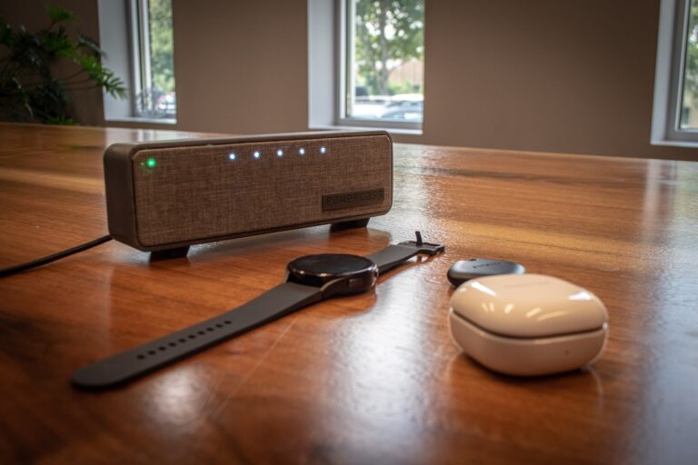 Ubiquity uses Powercast to charge devices over the air.
