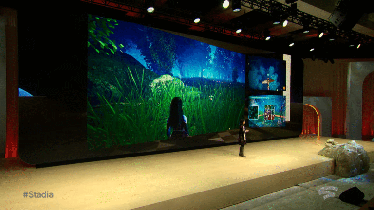 Erin Hoffman-John of Google shows split-screen games.