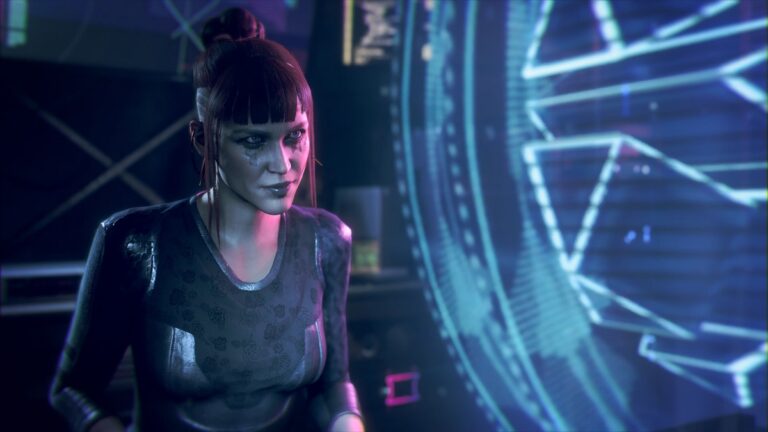 Sabine monitors the Parliament bombing scene.