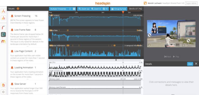 Headpin's mobile game analytics