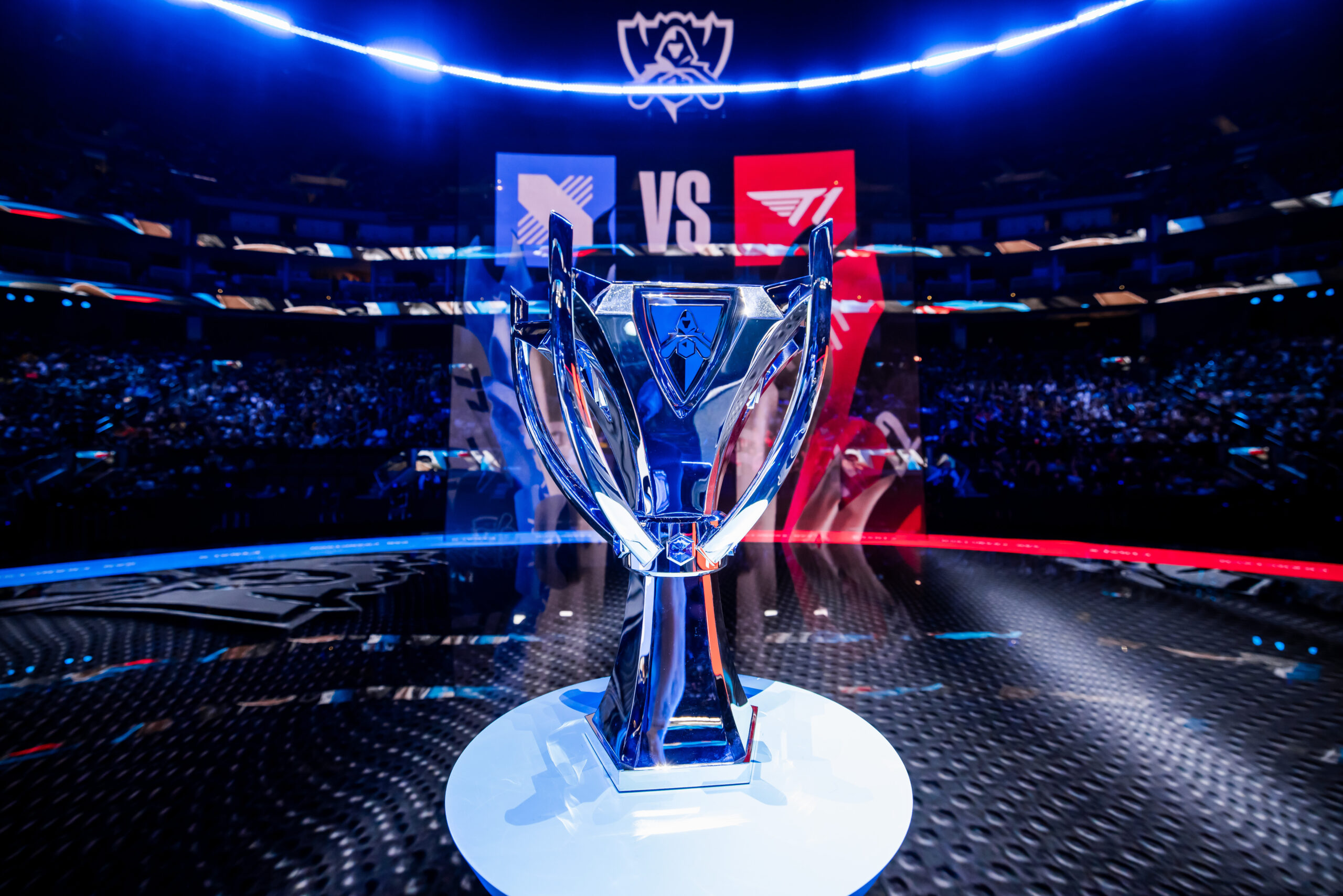 SAN FRANCISCO, CALIFORNIA - NOVEMBER 05: The Summoners Cup is seen on display at the League of Legends World Championship Finals on November 5, 2022 in San Francisco, CA. (Photo by Lance Skundrich/Riot Games)