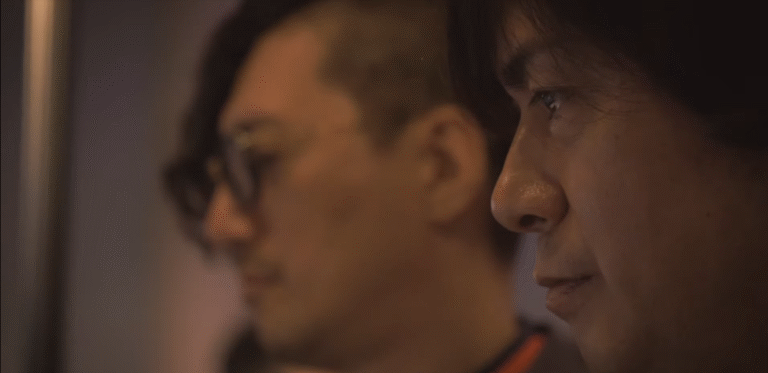 Yuzo Koshiro (right) and Motohiro Kawashima, the original composers for