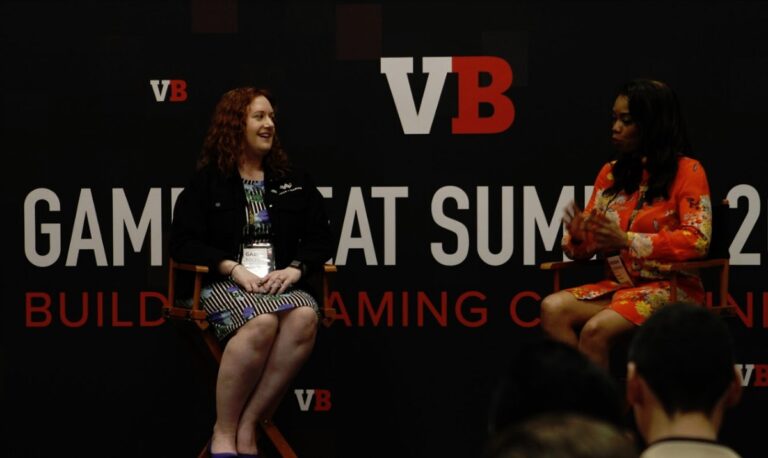 Gabi Michel (left), senior hardware program manager with Microsoft Devices, moderated by Keisha Howard, founder of Sugar Gamers.