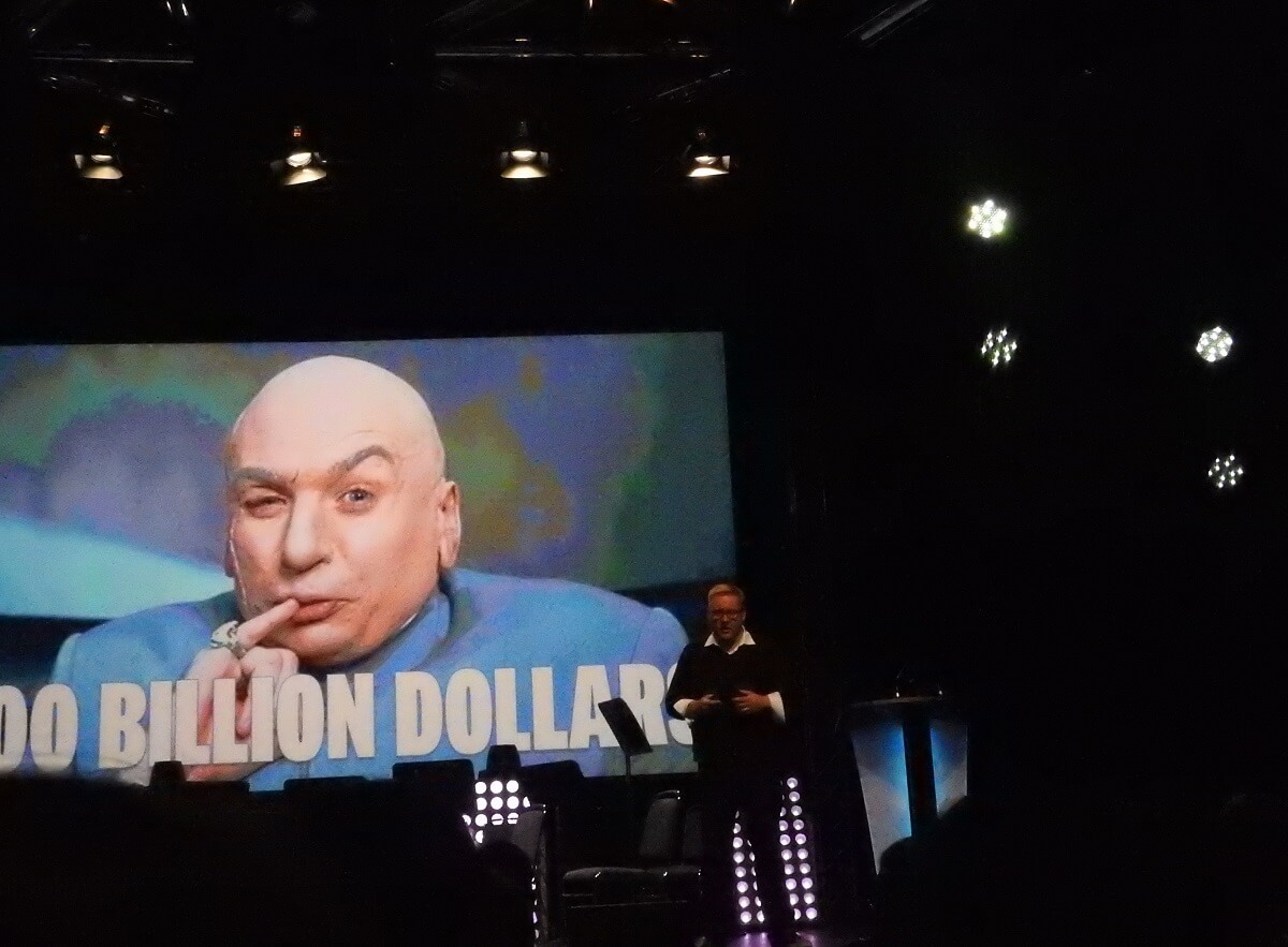 Adam Boyes says the game industry is "a hundred billion dollars!"