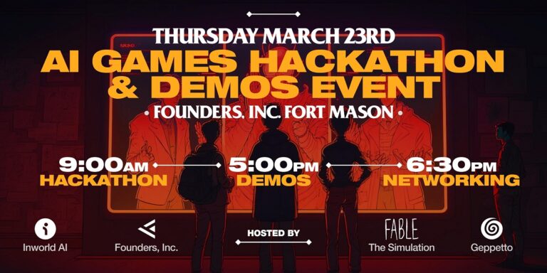 The GDC will feature an AI Games Hackathon event.