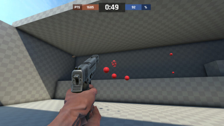 Practicing in Aimlab.