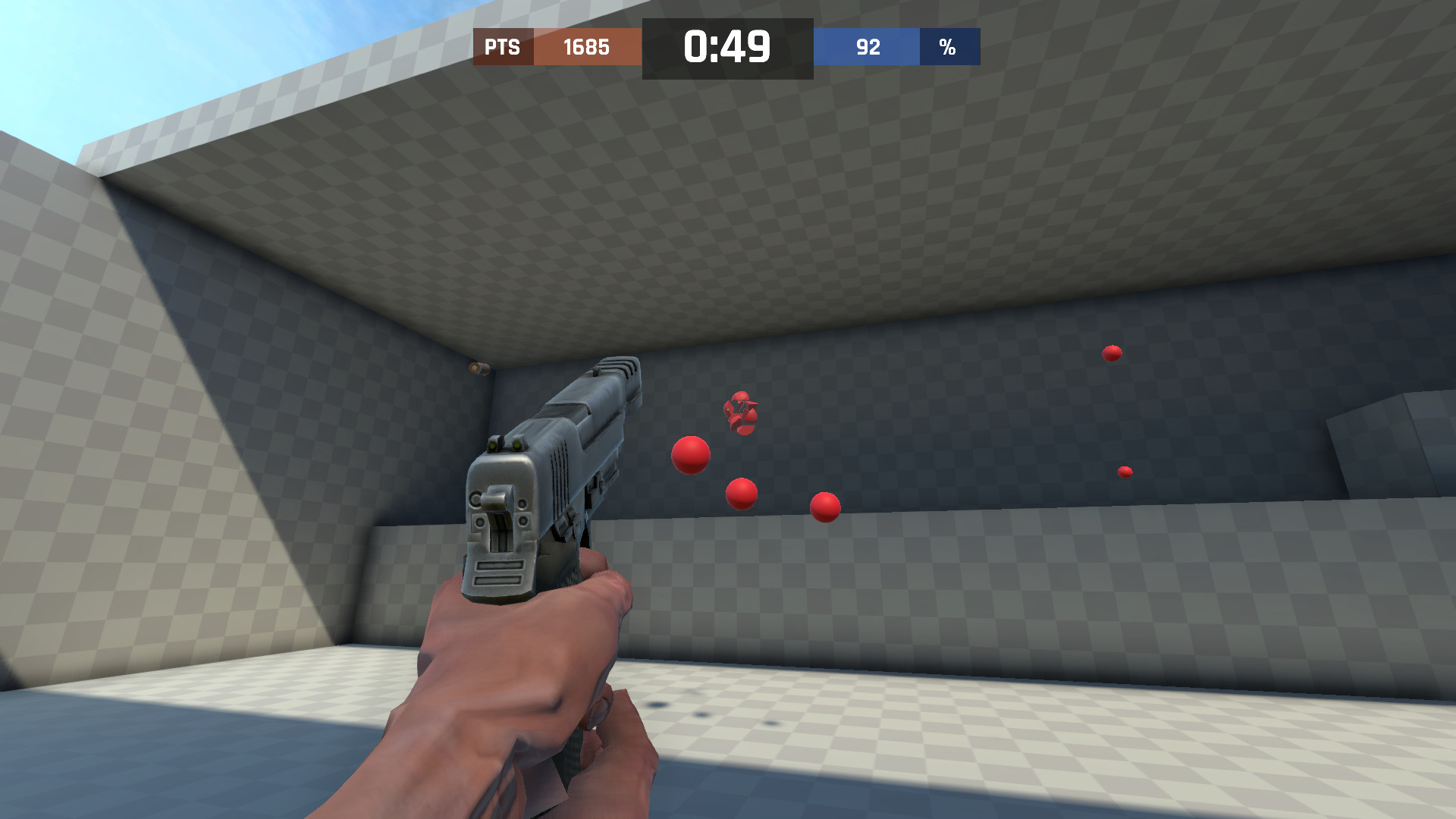Practicing in Aimlab.