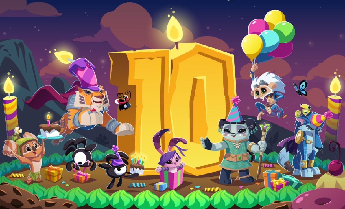 Animal Jam is 10 years old.