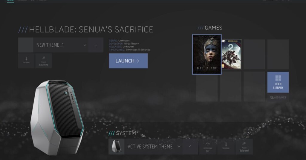 Alienware Command Center lets you customize your gaming PC