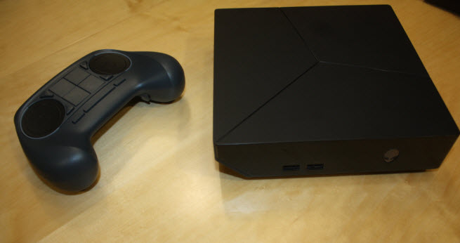 Alienware box Alienware's box measures 8 inches by 8 inches by 3 inches.