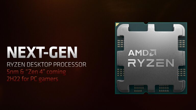 AMD Ryzen Zen 4 processors are coming in the second half of 2022.