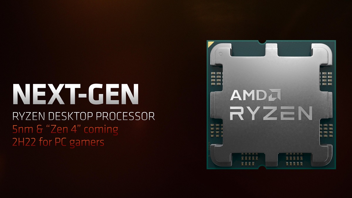AMD Ryzen Zen 4 processors are coming in the second half of 2022.