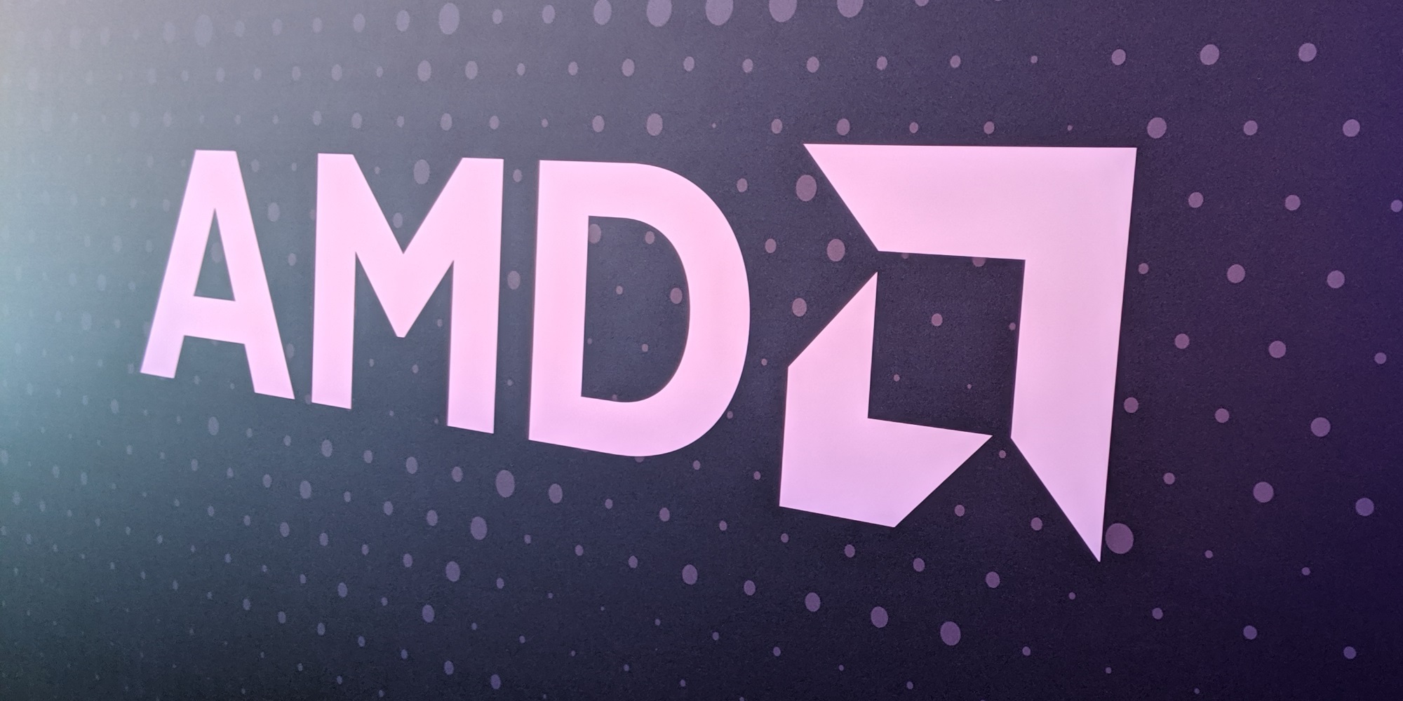 AMD logo at the first Computex 2019 keynote
