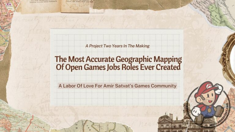 Amir Satvat has figured out how many job openings there are in games and where they are in the world.