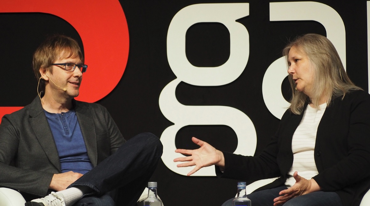 Mark Cerny and Amy Hennig discuss their career in games at Gamelab 2018.