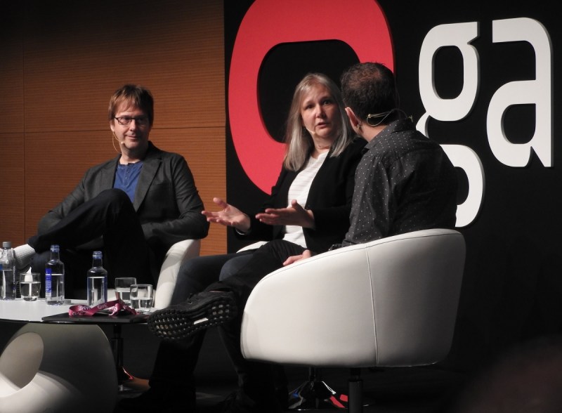 Amy Hennig (middle) left EA in January 2018 and is now running an independent game studio.