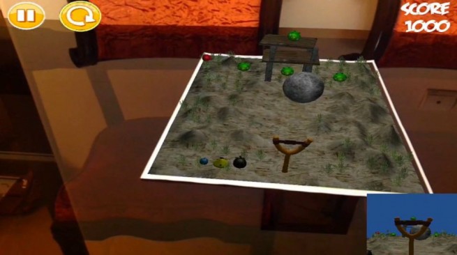 Augmented-reality Angry Birds