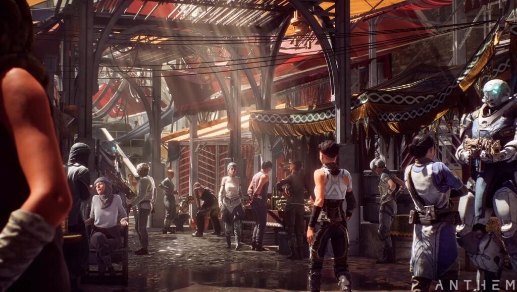 Anthem's Fort Tarsis is a safe hub.