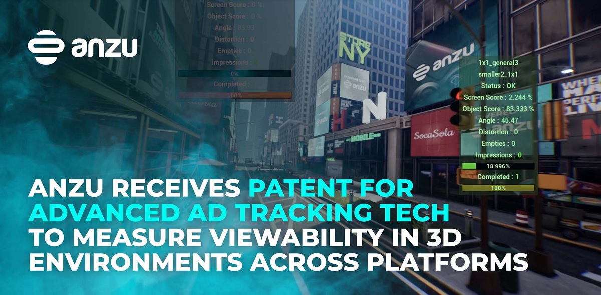 Anzu has a patent for tracking ad viewability in games.