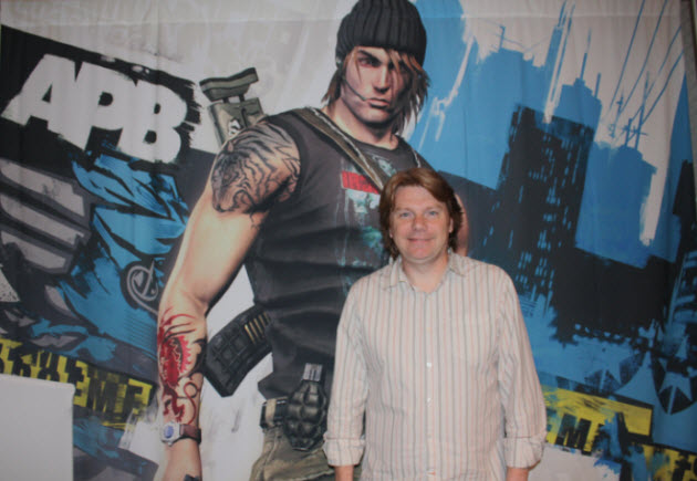 Dave Jones in 2010 showing off APB at the E3 game trade show.