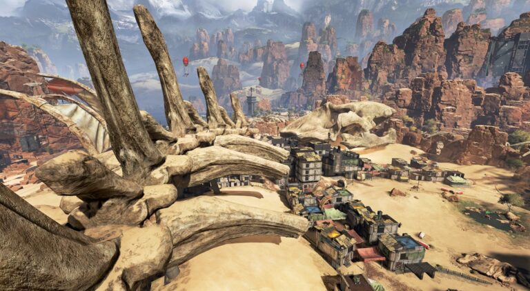 This part of the Apex Legends Kings Canyon map is pretty dry.