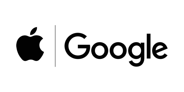 Apple and Google logos