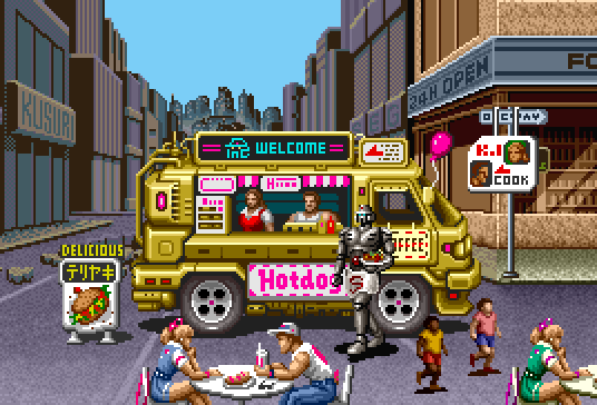 Alien hot dog wagon