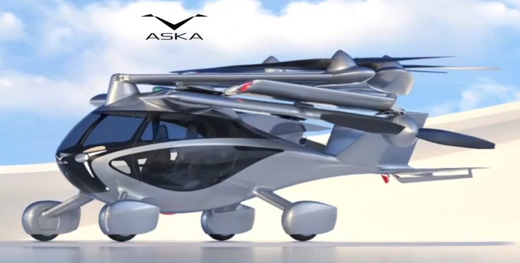 Aska has a flying car. It's an electric VTOL and car hybrid.