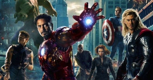 The Avengers movie poster, Hulk punch Thor