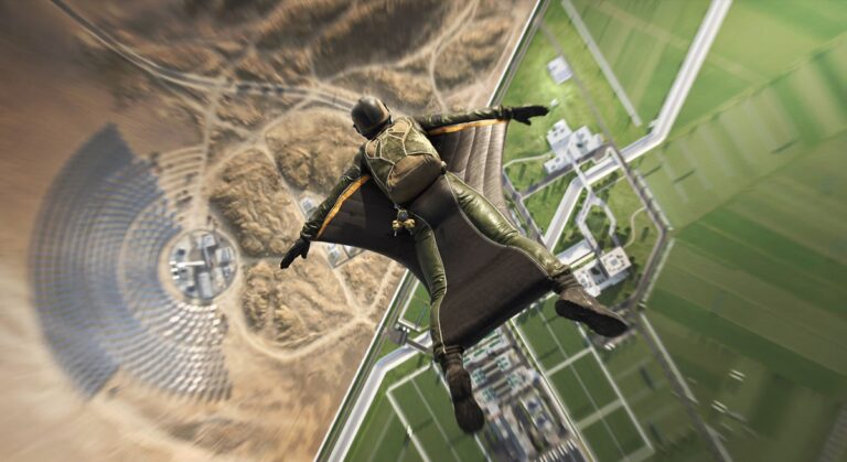 You can jump into the map with a squirrel suit in Battlefield 2042.