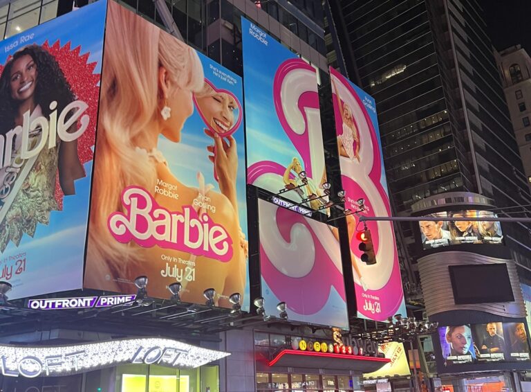 Barbie was all over Times Square in New York last year.