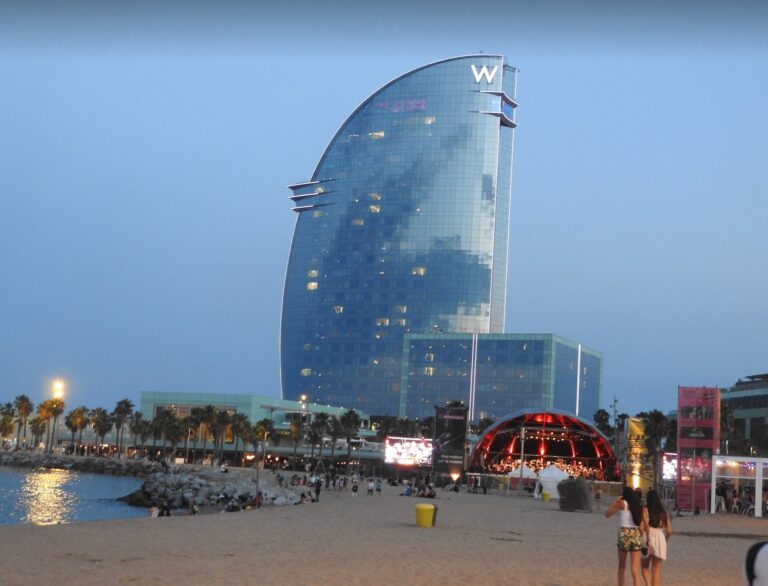 The W Hotel in Barcelona.