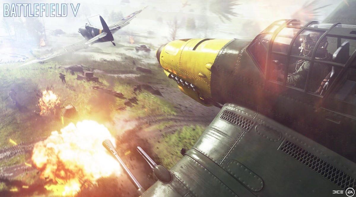 Battlefield V aerial dogfight.