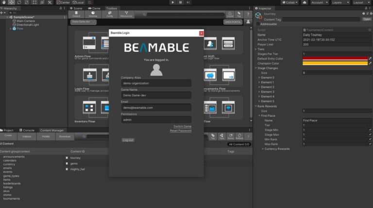 Beamable makes live services easier for developers.