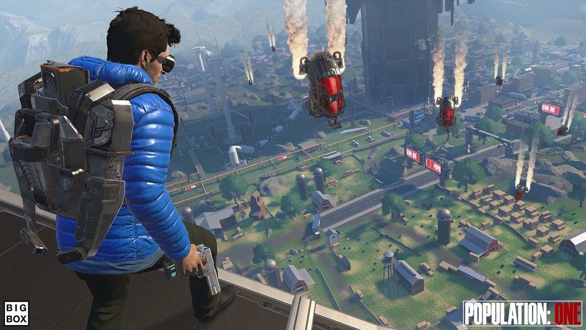 You land in pods on a one-kilometer map in Population: One.