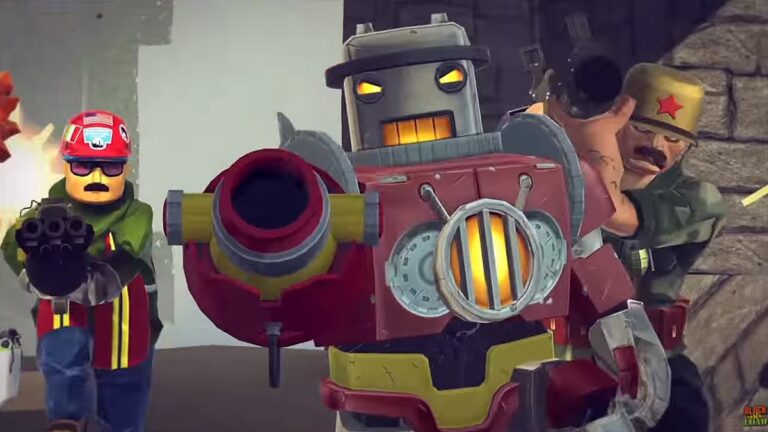 Block and Load is a zany building and combat game.