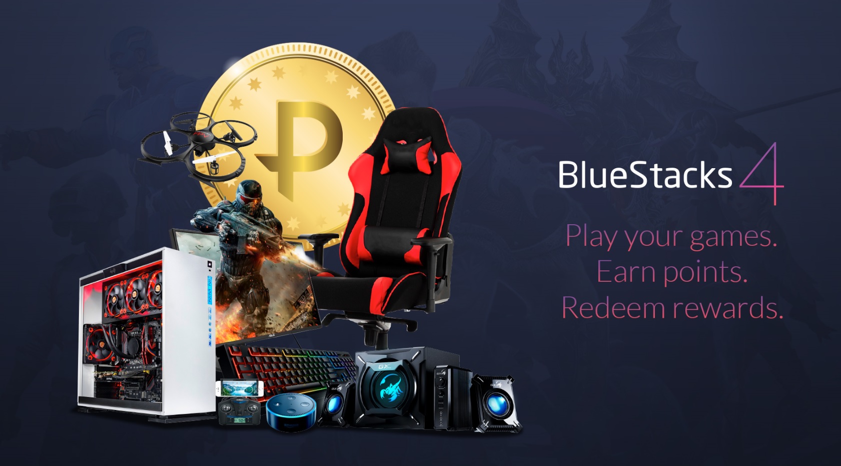 BlueStacks 4 has a new lightweight launcher.