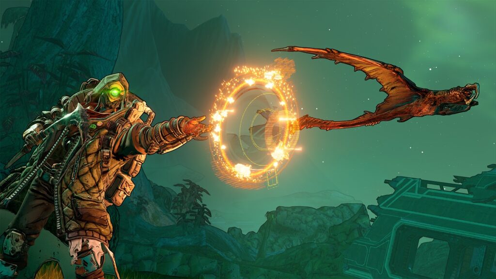 Vault Hunter Fl4k deals with a Raak in Borderlands 3.