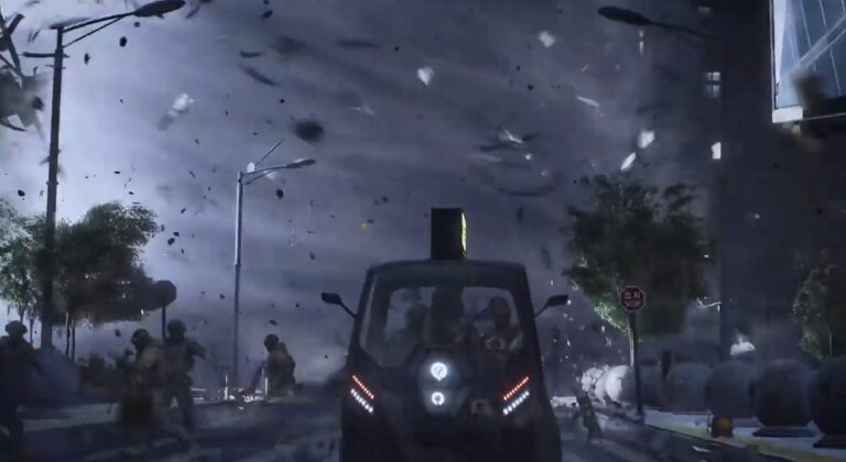 A tornado in Battlefield 2042.