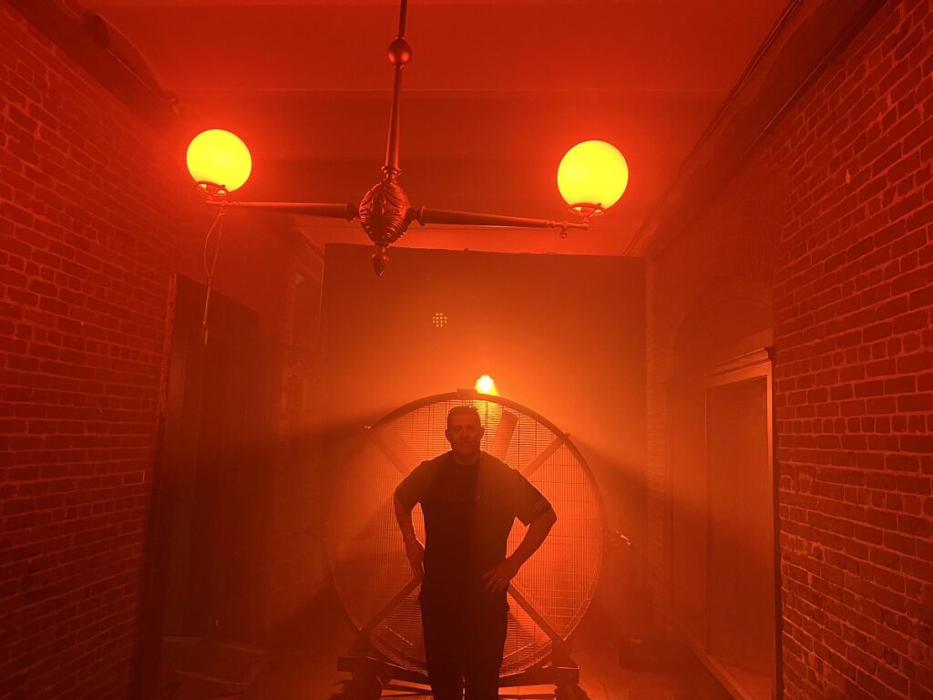 Glen Schofield at a preview event for The Callisto Protocol in San Francisco.